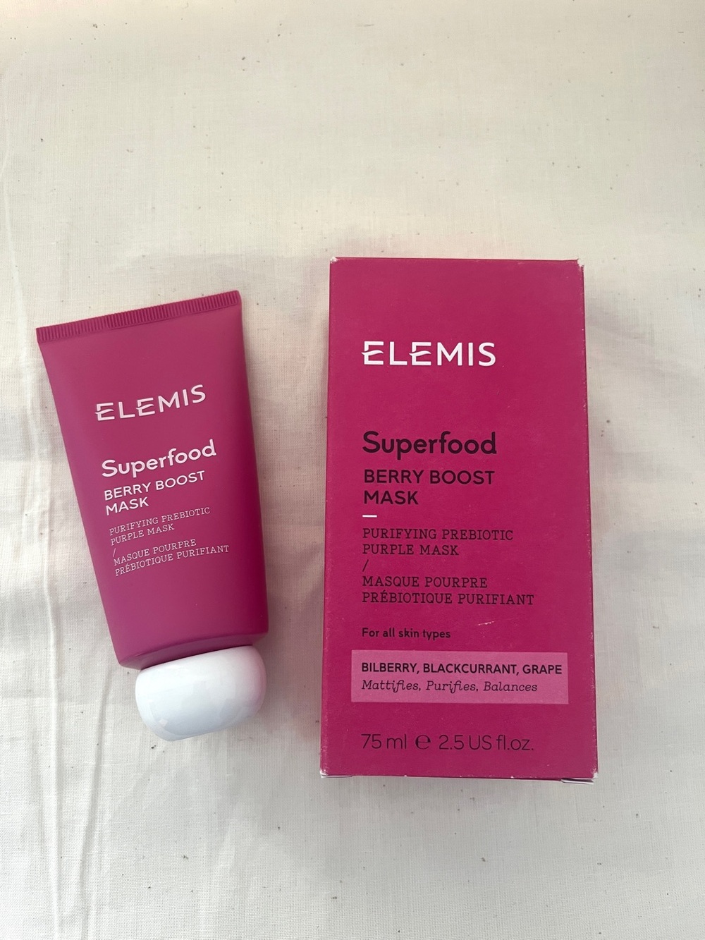 ELEMIS Superfood Berry Boost Mask - Deep Pink Packaging